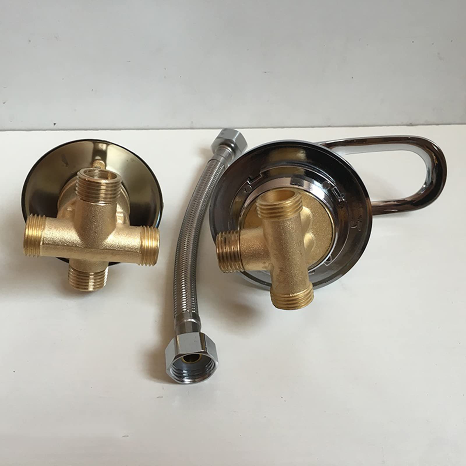 Deviatore per Doccia in Ottone a 2/3/4/5 Vie da Parete, Miscelatore con Attacco G1/2, Cartuccia in Ceramica, Uscita Acqua Divisa - Versatile Accessorio per Il Bagno