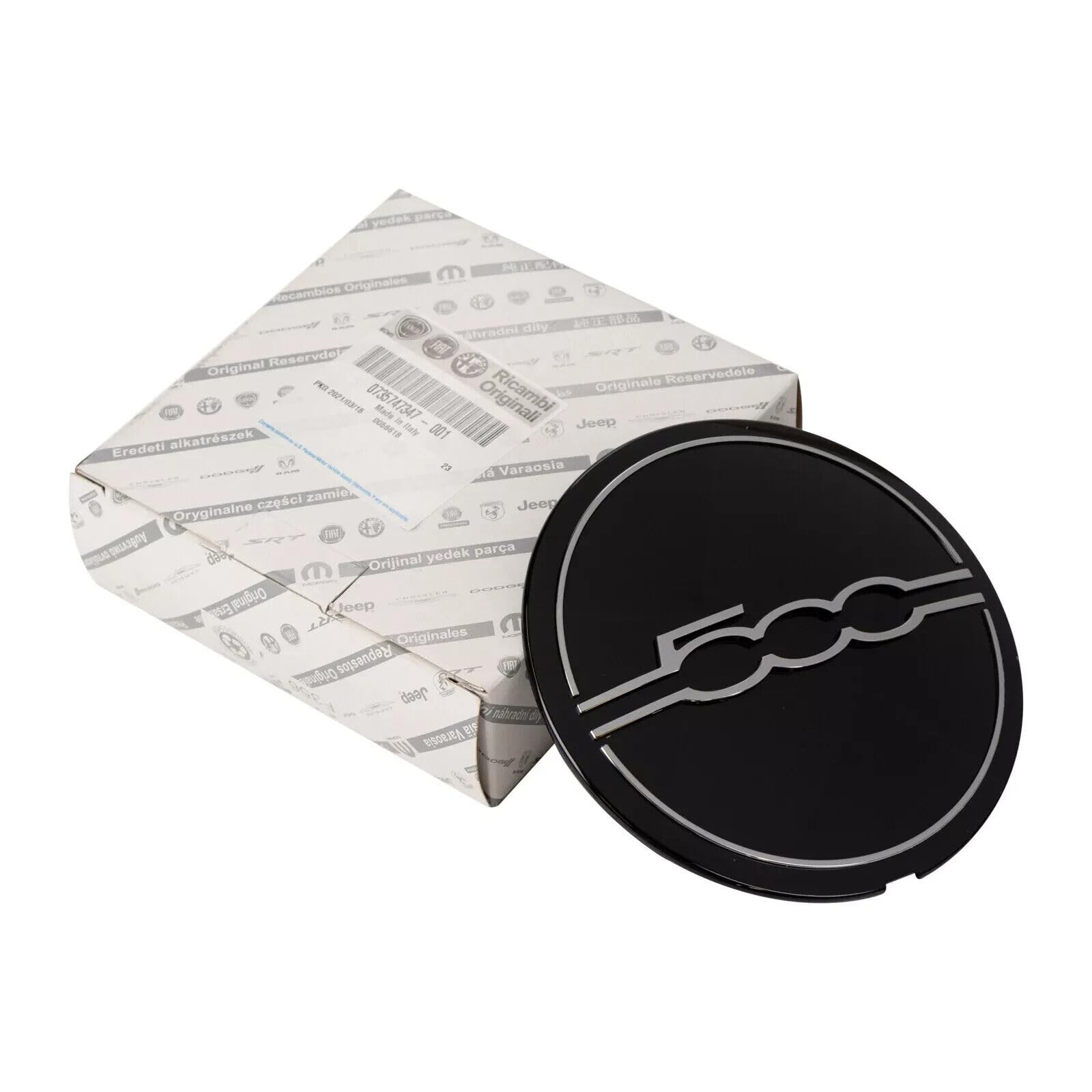 Generico Copriruota Coprimozzo Originale (Piccolo) per Fiat 500E 500CE, codice 735747347
