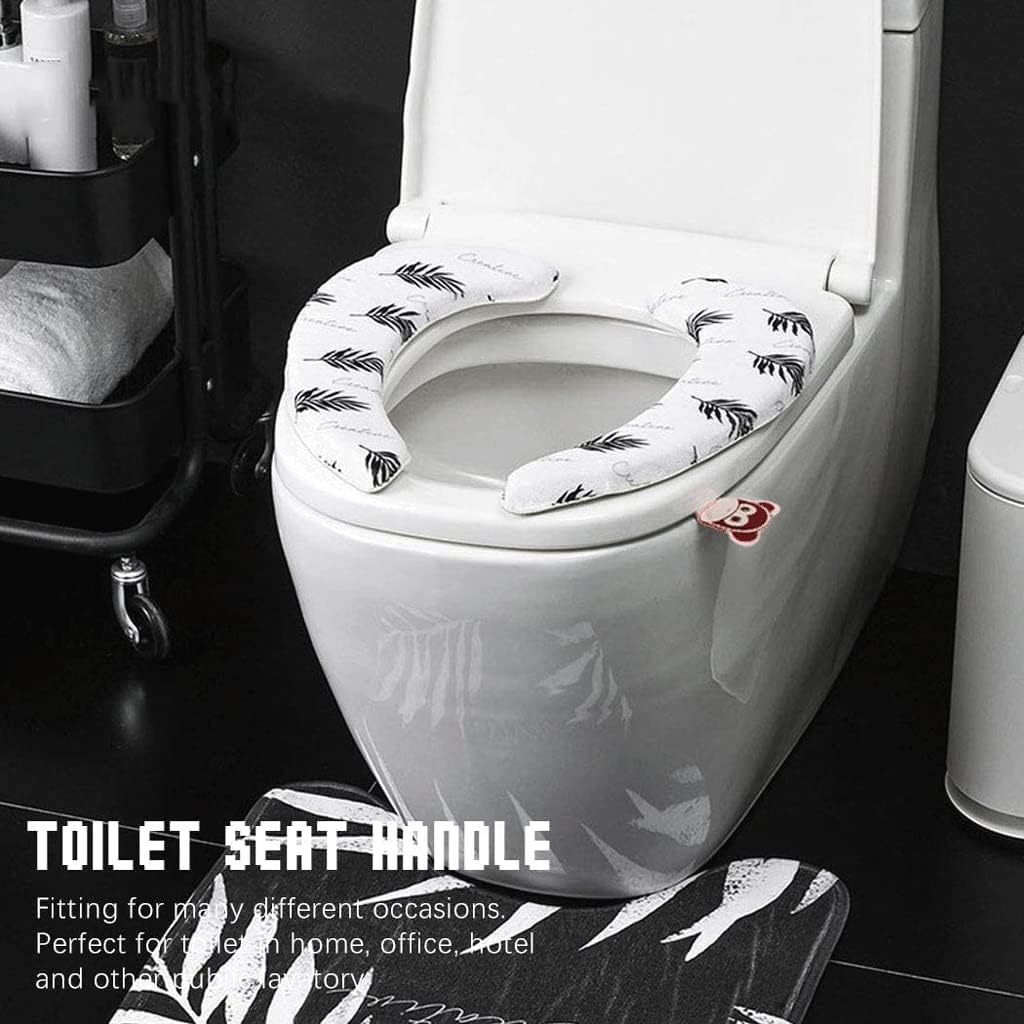 Habiba Toilet Lid Handle 4/8/12 Pcs Toilet Seat Handle Avoid Touching，Self-Adhesive Toilet Seat Lifter for Home Office Hotel Bathroom Accessories Safer