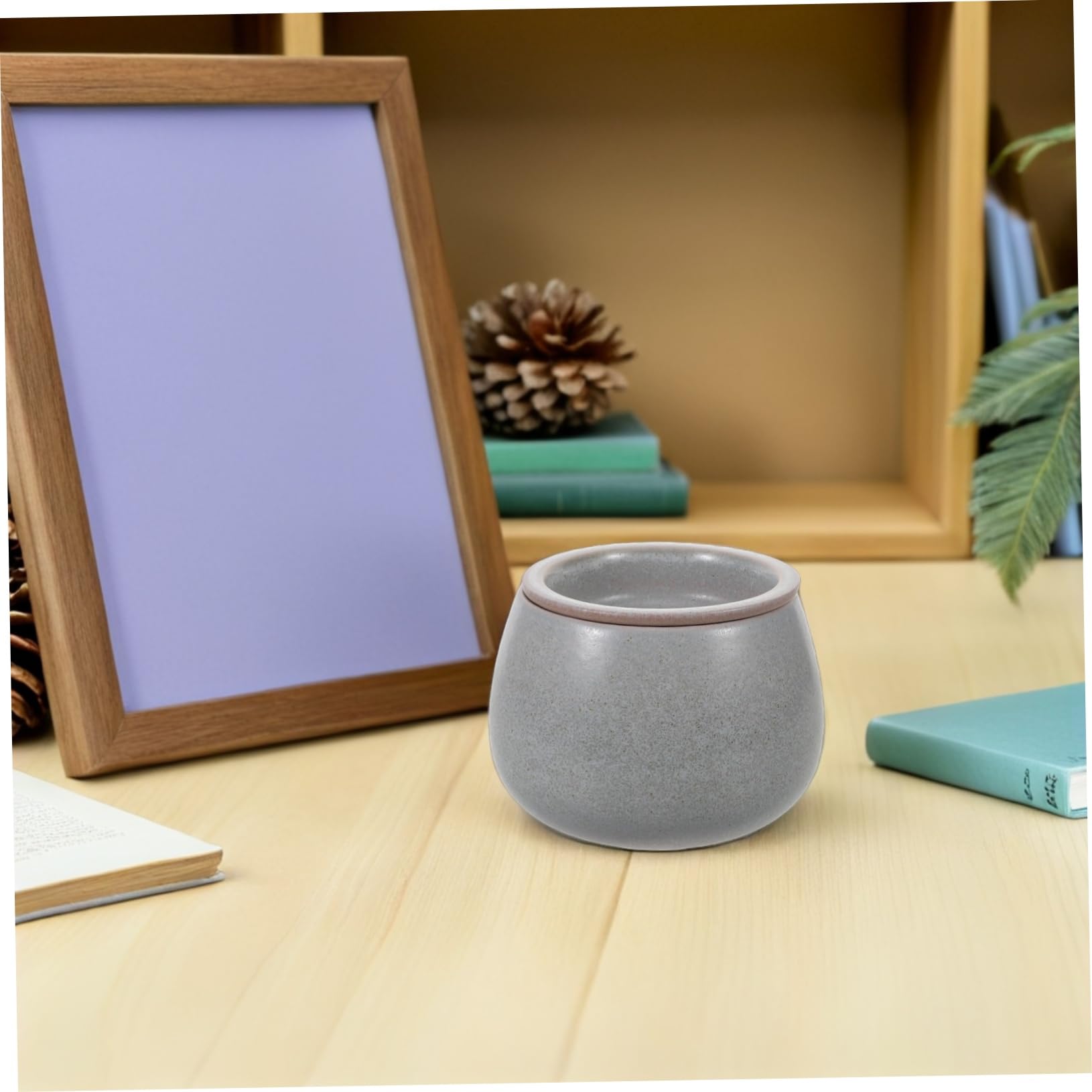 COLLBATH Ceramiczna Miska Do Filiżanek Do Herbaty z Sitkiem i Pokrywką Vintage Porcelanowa Wodę Ceremonii Gongfu Odporna Ciepło Łatwa Czyszczeniu Pojemna Zużytą Wodę