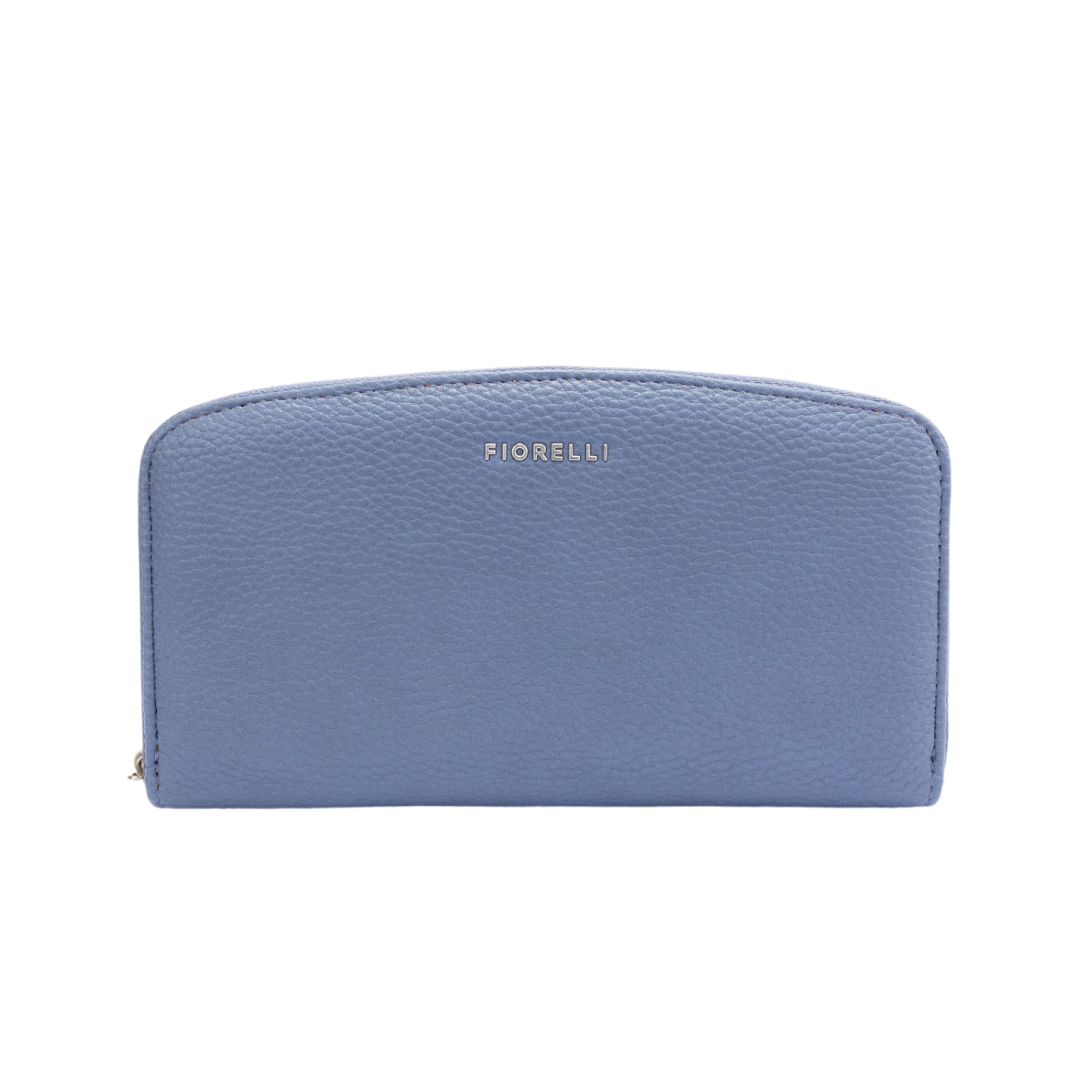 Fiorelli Women's Benny Purse, Multiple Compartments Wallet, 12 Card Slots, Full Zip Closure, Faux Leather, Cornflour Blue