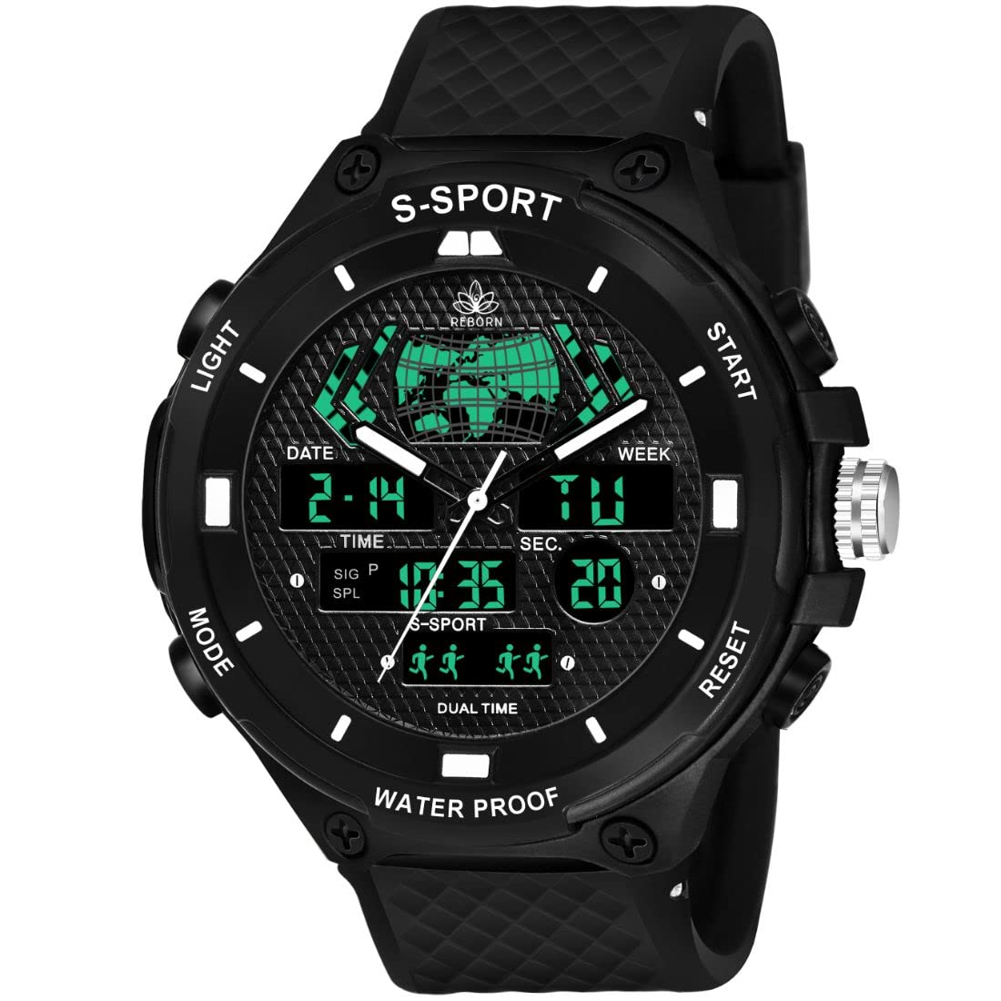 ZEKU PU Synthetic Leather LED Light Chronograph Luxury Digital Waterproof Watch for Men (9084, Black) (B0BN39ZWTR) Amazon Price History, Amazon Price Tracker