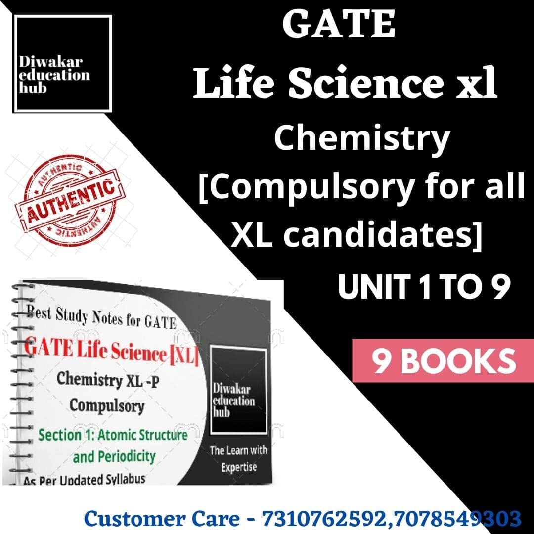 GATE Life Science Chemistry [XL -P] [Compulsory] Books - 9 Books Sets With 2000 Question Answer [For Gate 2025]