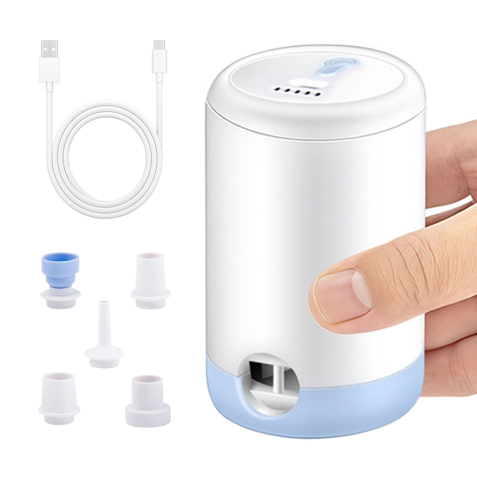 Pompe à air électrique portable rechargeable USB-C avec 5 buses - 8