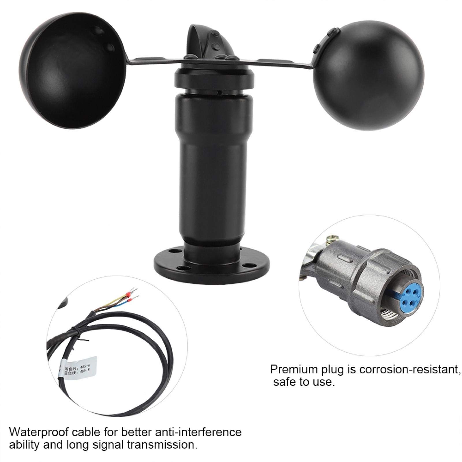 Oumefar Windgeschwindigkeitssensor Windsensor Windanemometer Impulssignalausgang