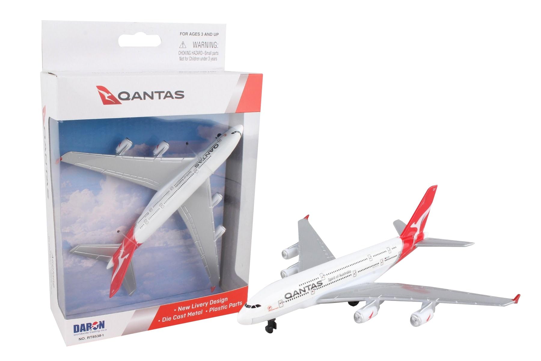 Real Toys RT8538 Qantas Airbus A380 Toy Diecast Model