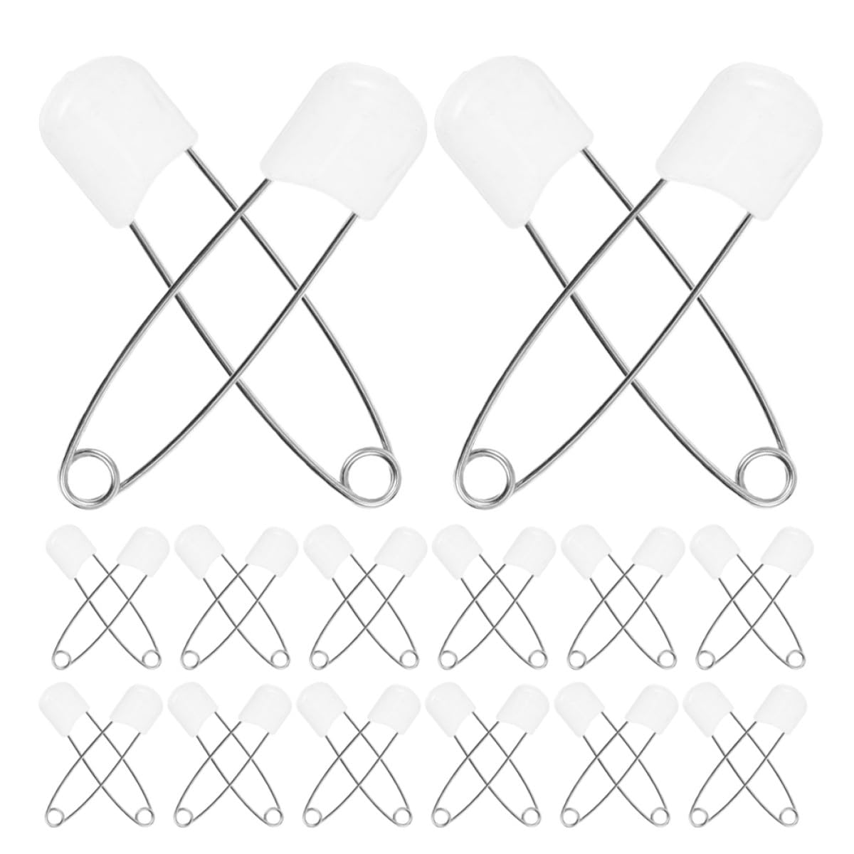 BESPORTBLE Épingles de Sûreté Réutilisable 30 en Alliage de Zinc et Pp Faciles à Utiliser et Fiables, Lot de 30 Pièces, Accessoires Pratiques pour Parents pour Couches Bébé