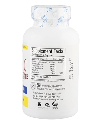 Miniatura 3 de Ivory Caps - Brillo de vitamina C de máxima fuerza con 60 cápsulas