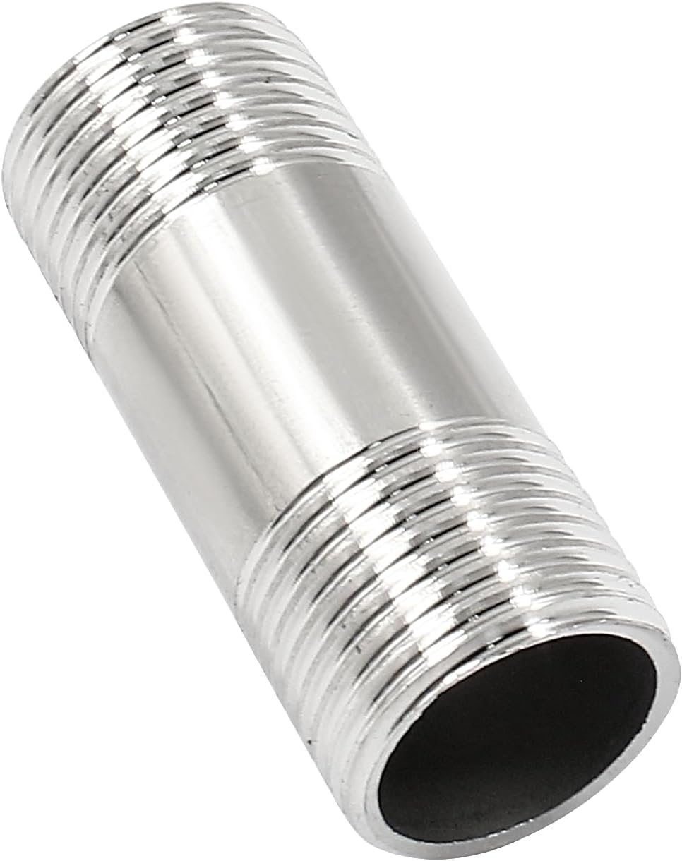 Coufce NPT 1/2 Male Threaded Pipe Fitting Stainless Steel Pipe Nipple