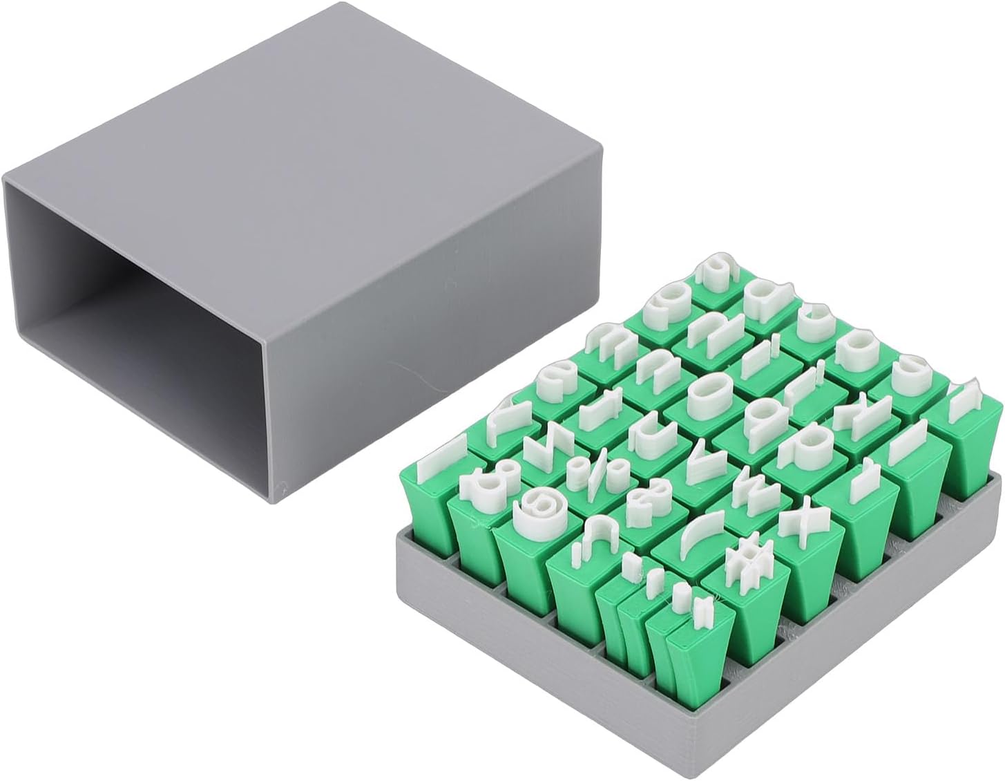 Cosiki Clay Letter Stamp Set, Lowercase and Symbols Press Embosser, Crafts Stamp Tool with Embossing Design, Ideal for Fondant, Cookie Decorations & Clay Creations