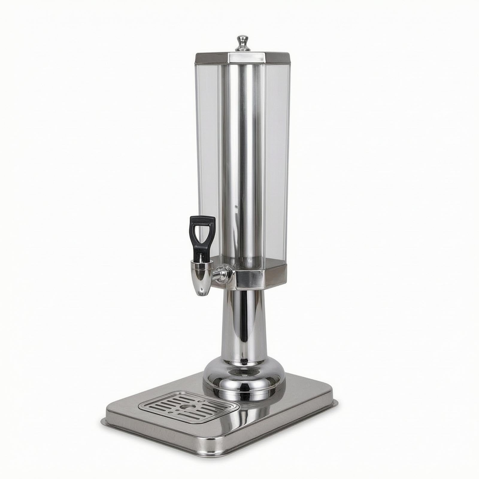 Drink Dispenser with Chilling Core Stainless Steel Countertop Beverage Dispenser Clear for Restaurants, Caterers, Buffet, Catering, Party Octagonal Silver-image-17