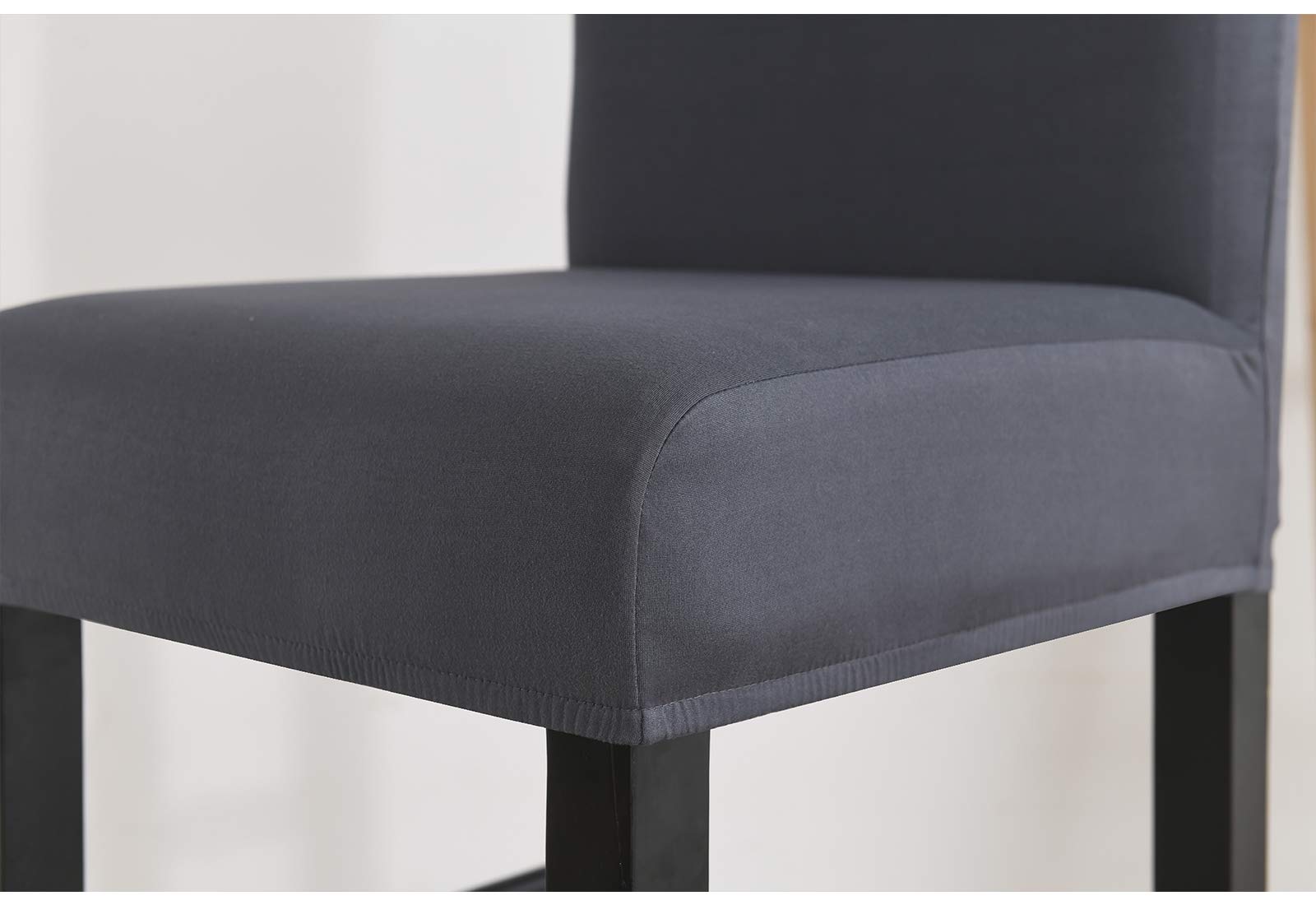 Housses de Chaise Hautes Housse de Tabouret de Bar Housses de Chaise de Bar Extensible Couvre Chaises Hautes Housses Tabouret de Salle à Manger Lot de 6 Gris foncé
