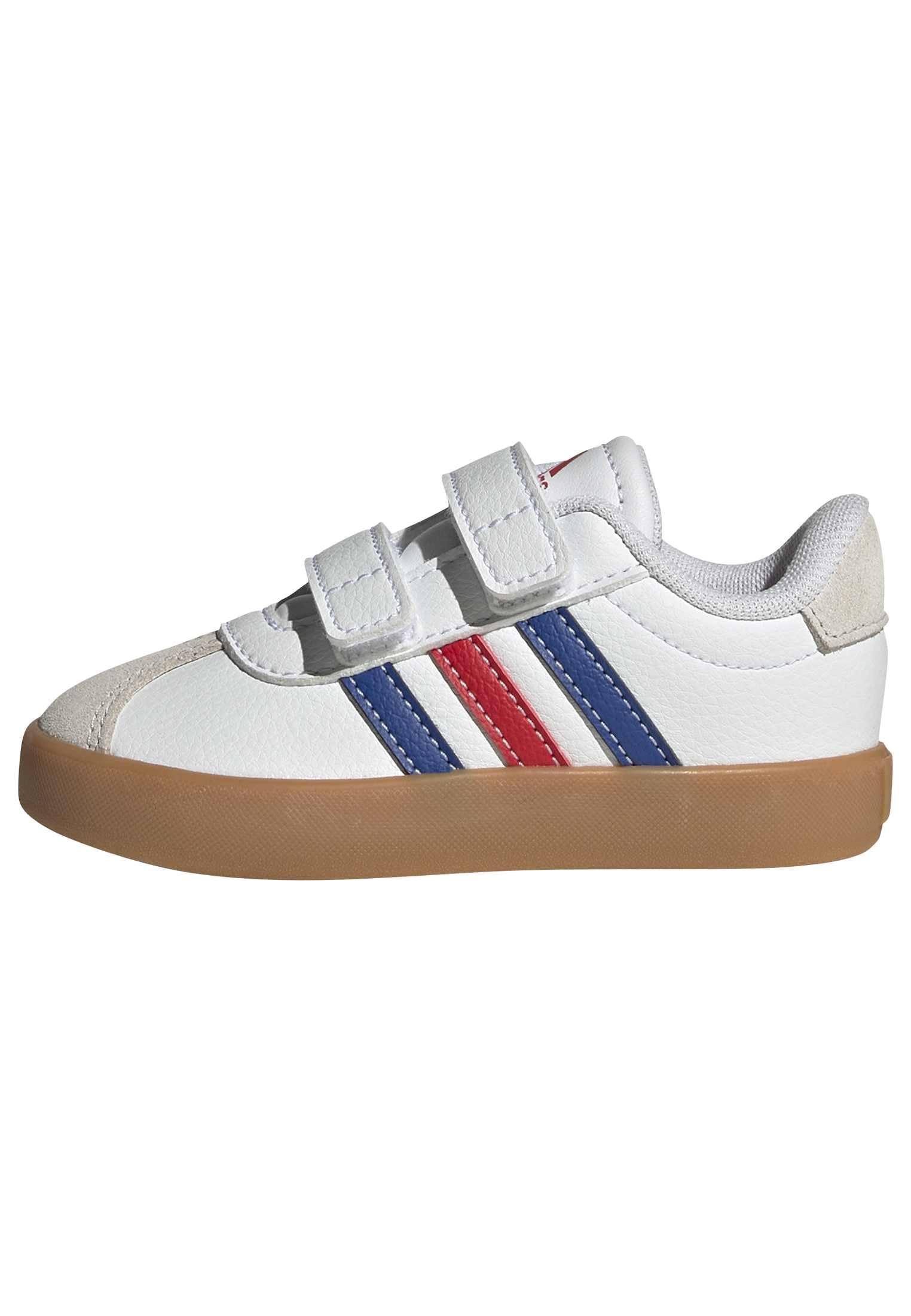adidas Boys Vl Court 3.0 Slip On Sneakers Shoes Casual - Pink, White