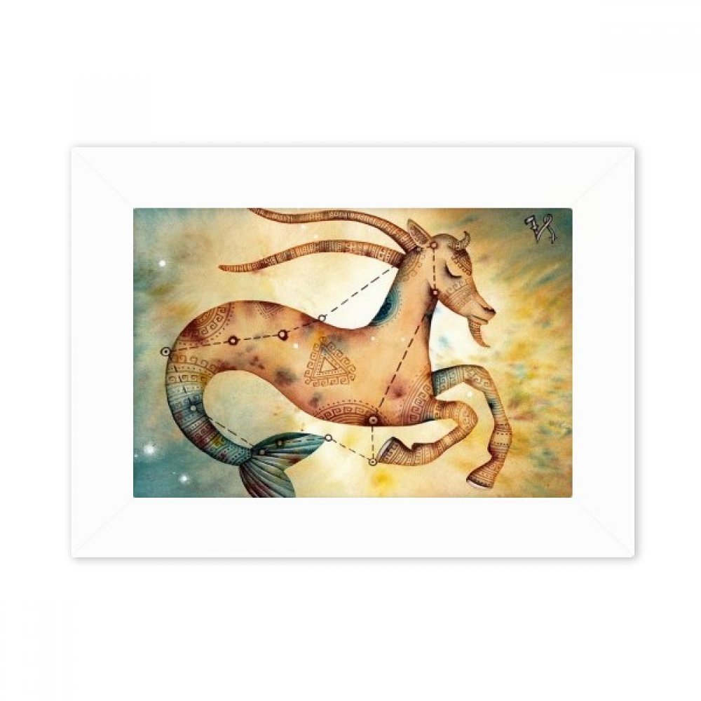 Marco de fotos 5x7 blanco con diseño de constelaciones del zodiaco para escritorio de DIYthinker