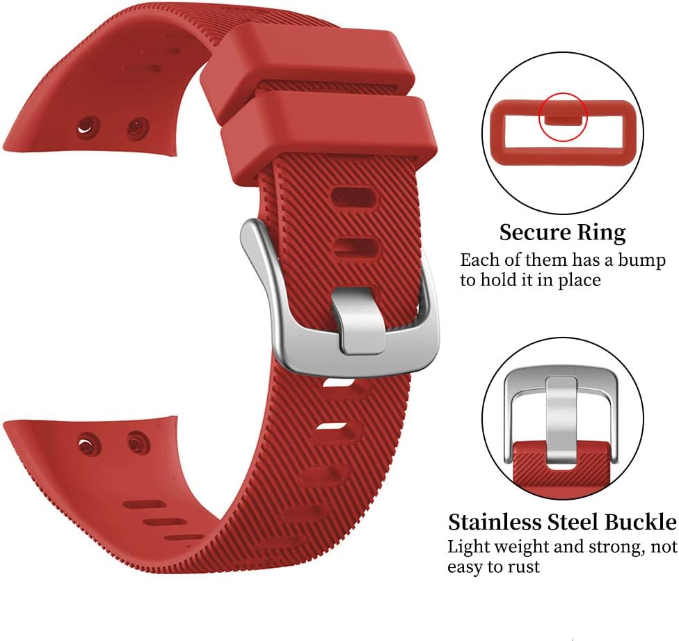 Watbro Compatible with Garmin Forerunner 45 band, Soft Silicone Sport Replacement Watch Band, Fitness Strap Bracelet Wristband for Garmin Forerunner 45 Smartwatch