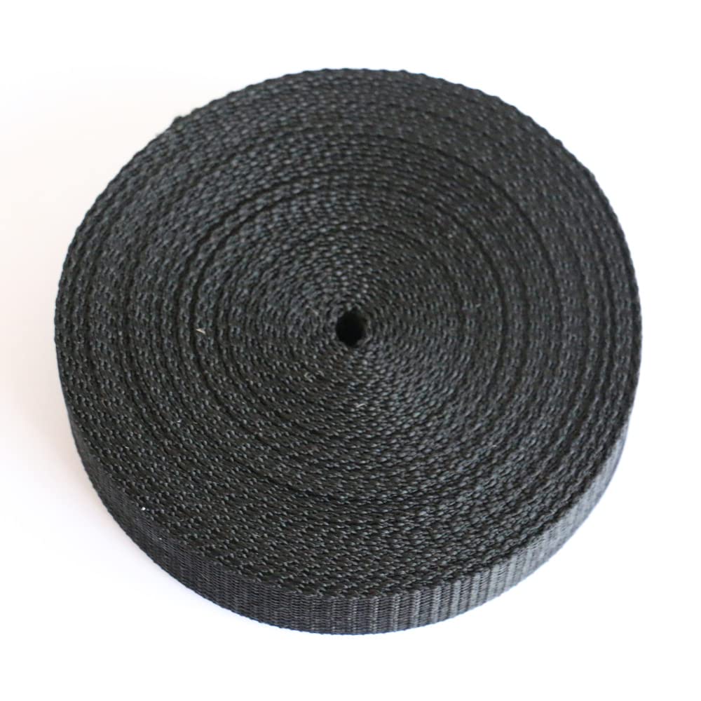 Polypropylene Webbing Straps 20mm 25mm 30mm 38mm 40mm 50mm Tape Backpack Luggage Straps Crafts Outdoor DIY Colours Lengths (38mm/5m, Black) โ image 1
