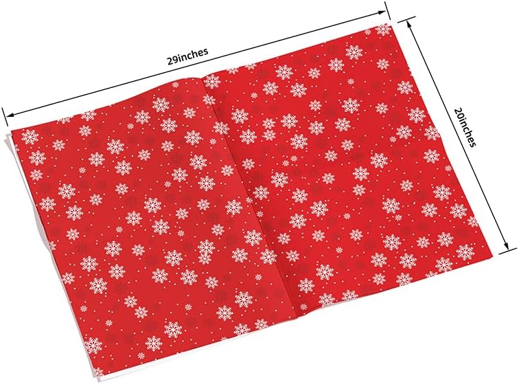 Miniatura 7 de Ulmasinn Papel de regalo de Navidad con árbol de Navidad, copos de nieve, cuadros, renos, 8 hojas de 20 x 29 pulgadas cada una