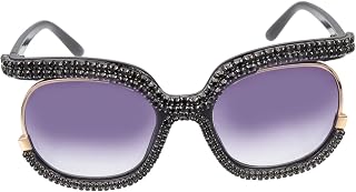 1 Par De Óculos De Sol Óculos De Sol Vintage Óculos De Sol De Diamante Óculos UV Para Proteção Óculos De Sol Com Aro Cristal Óculos De Sol Grandes Óculos De Sol Bling Óculos De