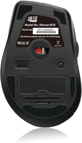 Miniatura 8 de Adesso iMouse M20R - Ratón óptico ergonómico inalámbrico, rojo