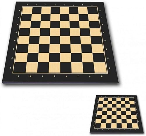 Chess and games shop Muba Tablero de ajedrez profesional para torneos 5P, negro, campo de 2 pulgadas/1.969 in, tamaño de 20 pulgadas