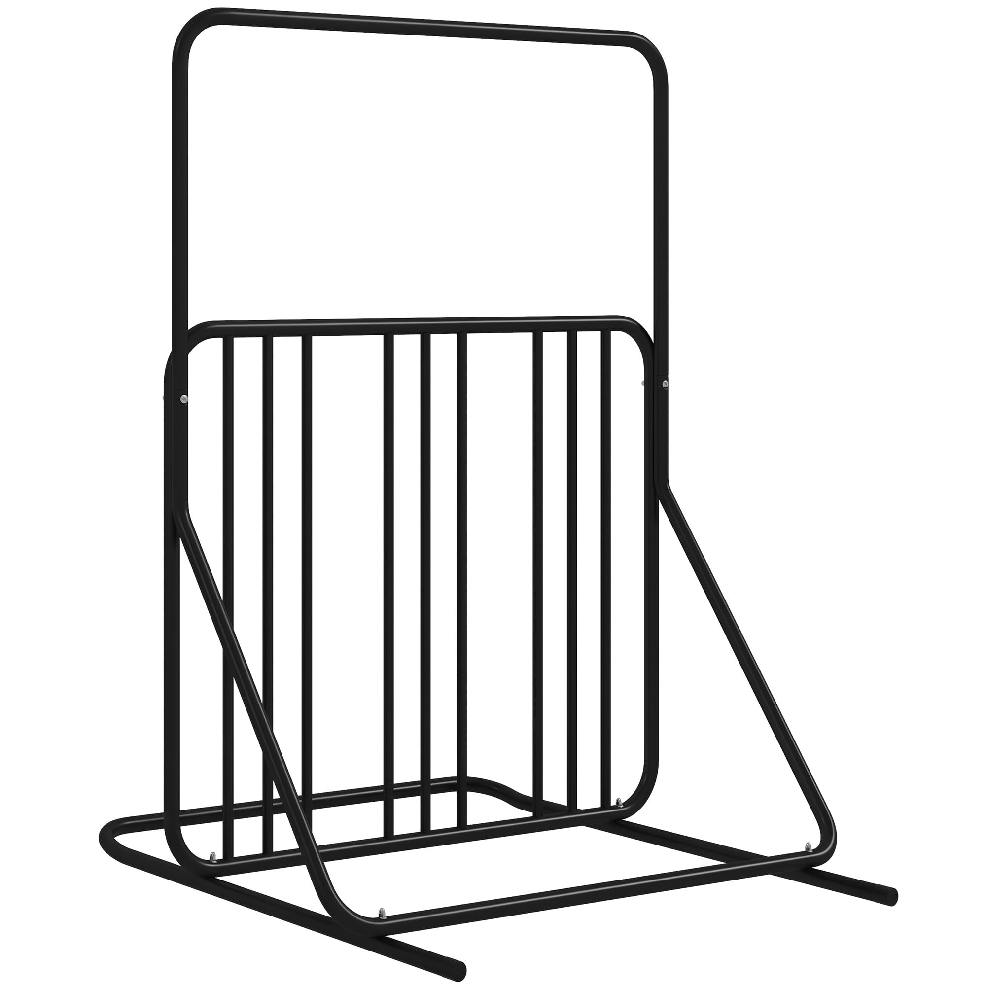 DURHAND Soporte para Bicicletas con asa Doble Cara 102x92x130cm Negro | Soporte para bicicletas de acero resistente a la intemperie, hasta 4 bicicletas