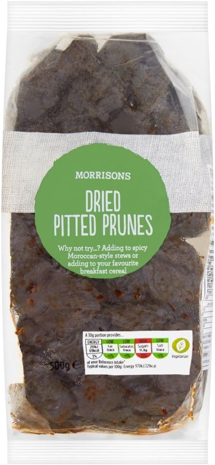 Morrisons Dried Pitted Prunes, 500g