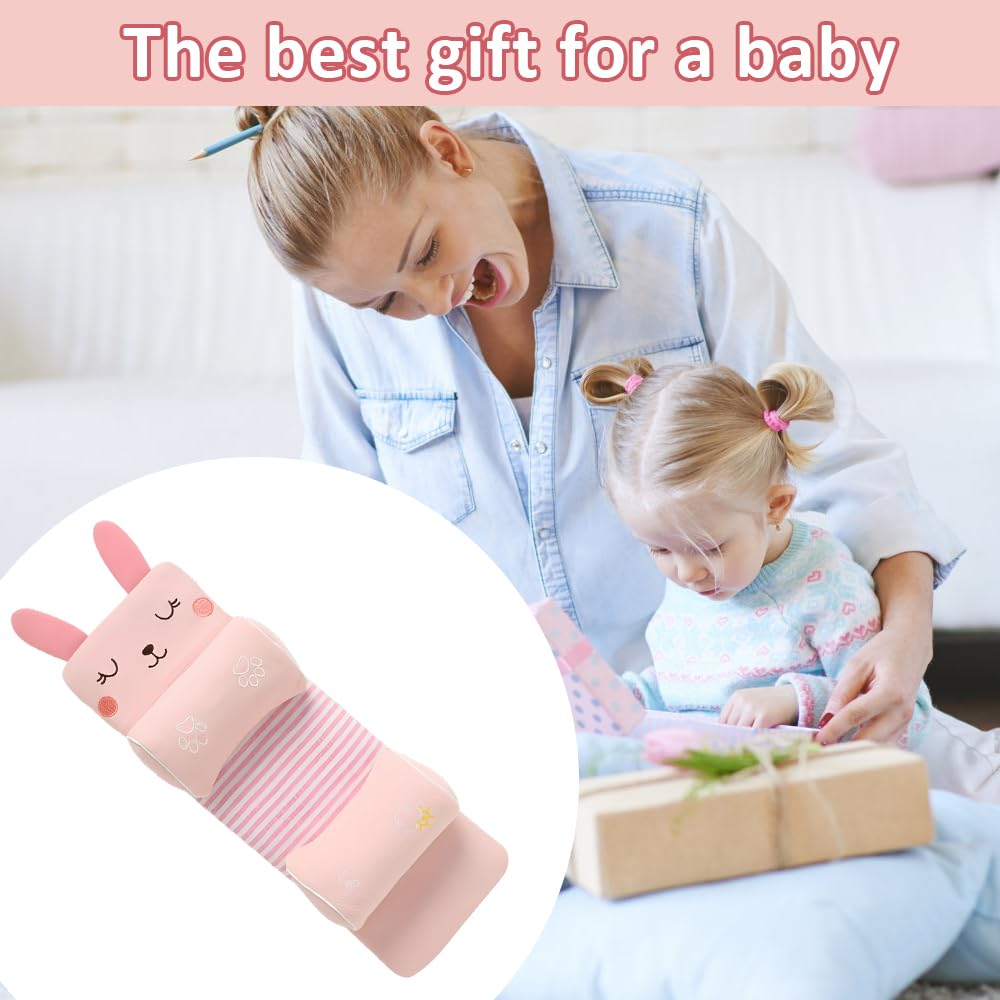 Oreiller sculptant la tête de bébé avec taie d'oreiller de dessin animé, oreiller en mousse à mémoire de forme pour bébé pour façonner la tête, oreiller pour enfants avec étui, respirant et