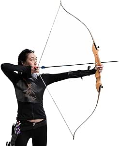 Archery Recurve Bow 66" 68" 70" Takedown 14-40lbs Wooden Target Hunting Practice - View #10