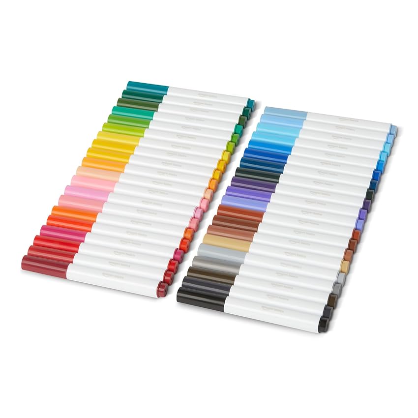 Amazon Basics Broad Line - Pennarelli lavabili, confezione da 40, multicolore