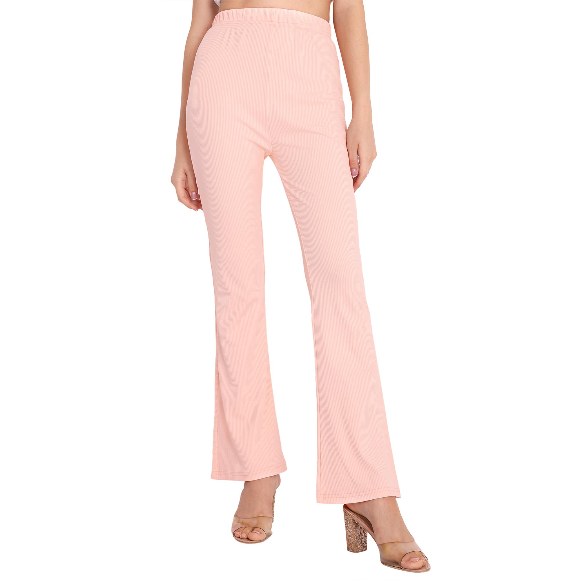 Pants Women's Cotton Lycra Bell Bottom Formal Trouser-image-22