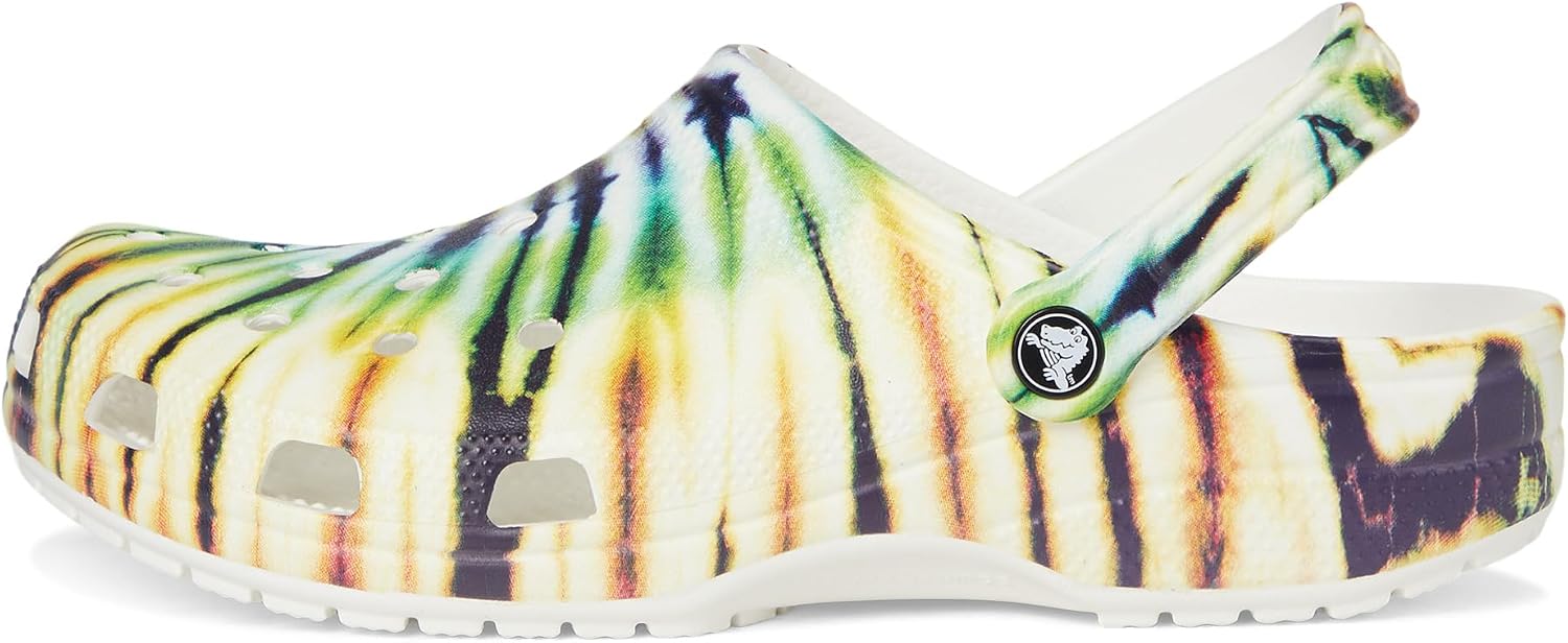 Crocs Unisex Classic Clogs - Seasonal Graphic Multi/Green Tie Dye Mens 4/Womens 6 Medium image 4