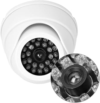 Fake Camera LED Light Simulation Camera Dome Camera Realistic Dummy Fake Security Monitor Camera Surveillance Security Cam