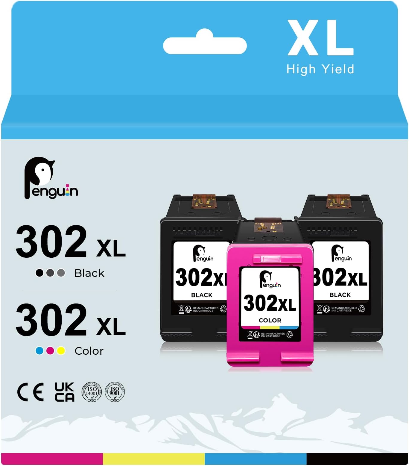 HP 302 Combo / 302XL Noir & Tricouleur Cartouche d'encre *Choisissez