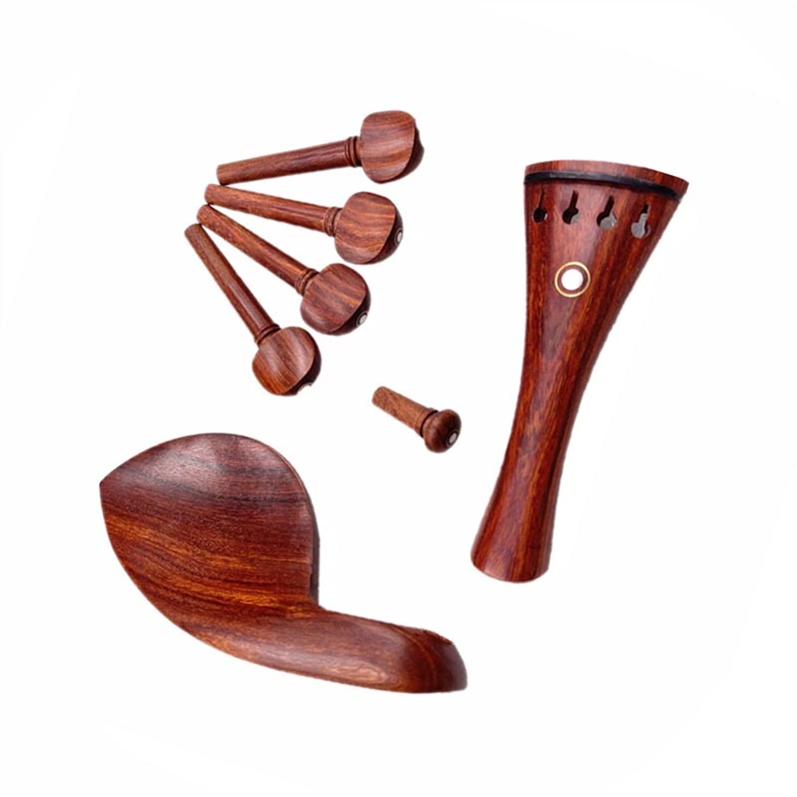 Skrzypiec Akcesoria 4/4 3/4 Skrzypce Zestaw Akcesoriów Z Drzewa Różanego Tailpiece Kołki Stroikowe Końcówki Podbródka (Color : 4/4)