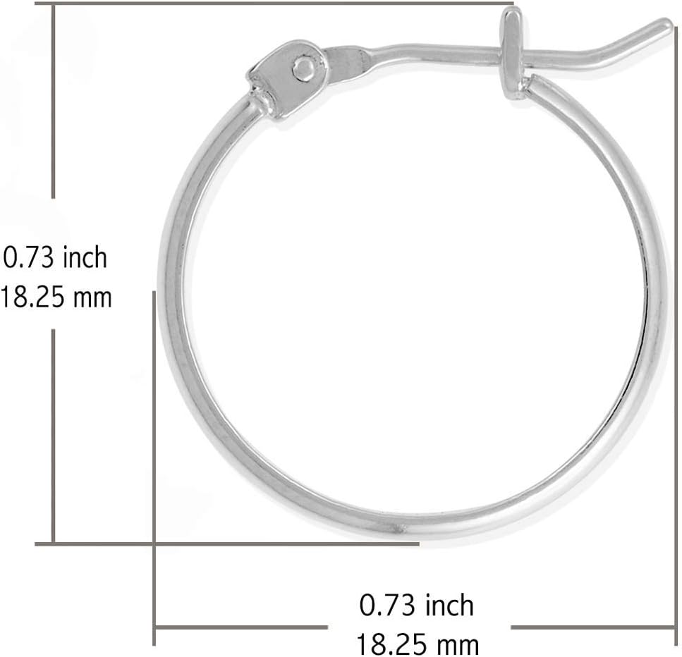 Boma Jewelry Sterling Silver 3/4 Inch Classic Snap Down Closure Hoop Earrings - Image 8