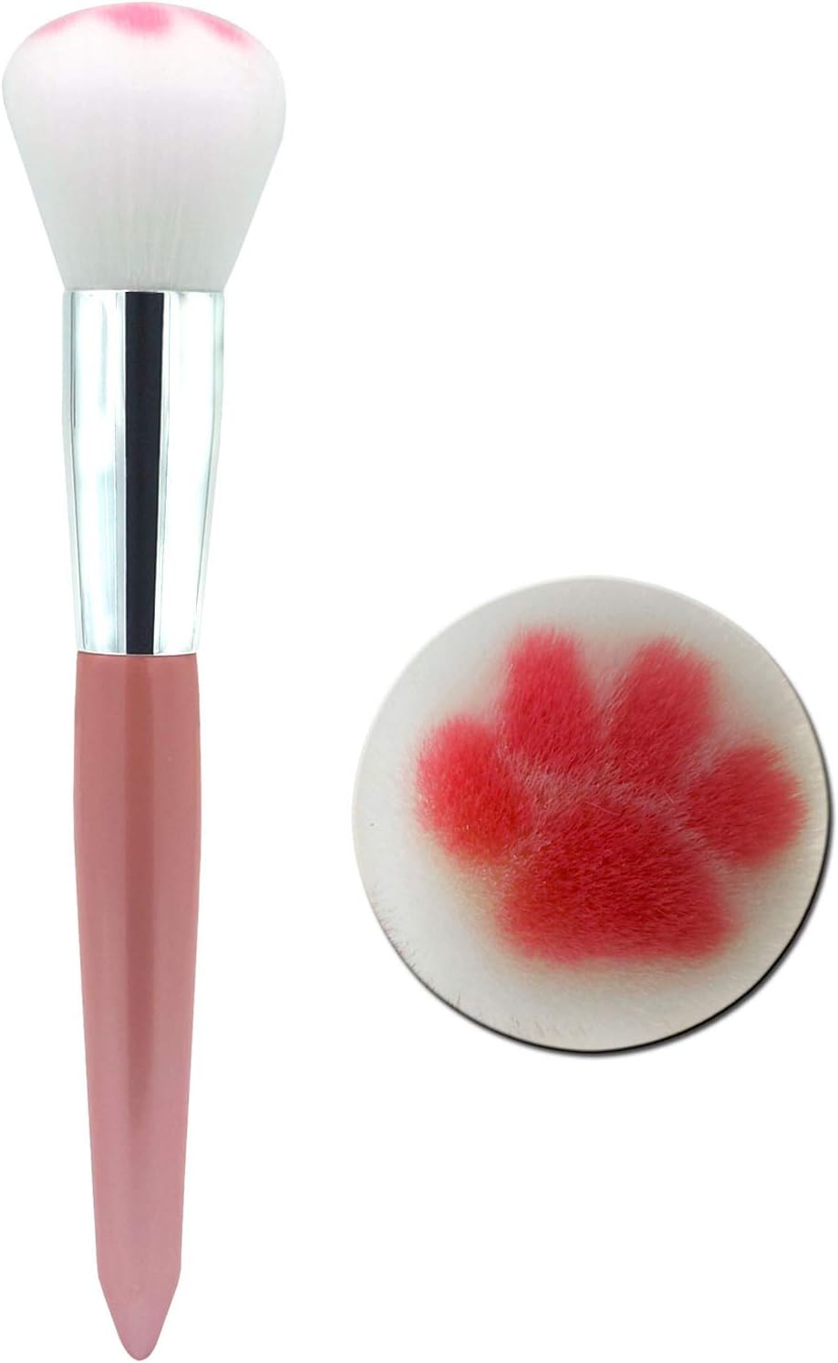 LOVCHU Special Pink Cat Claw Paw Design Professional Cosmetic Brush for Face Powder & Blush & Shadows & Bronzer & Contour Makeup with High-end Gift box
