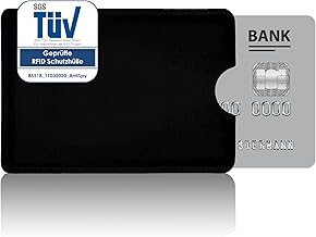 AntiSpyShop RFID Schutzhülle, TÜV geprüft, NFC Blocker - Kreditkarte, Bank EC Karte, Gesundheitskarte (Schwarz)