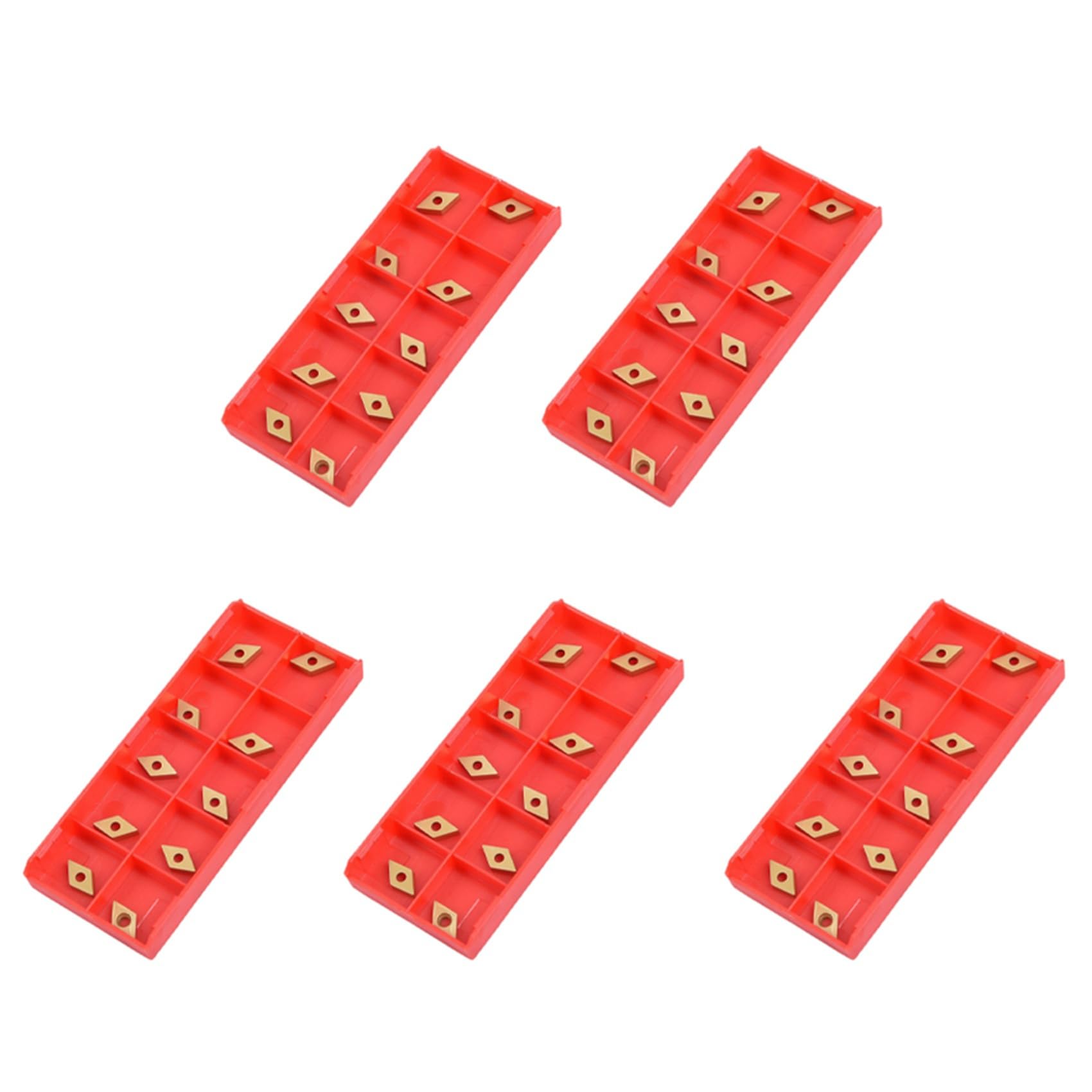 Jnchdghwa 50Pcs DCMT070204 YBC251 Blades Gold Carbide Inserts CNC Lathe Cutter for Lathe Turning Tool Boring Bar
