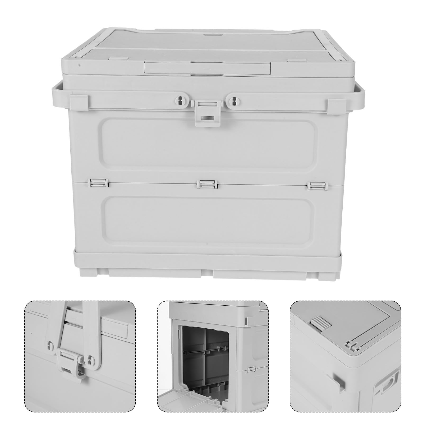 ibasenice Caja de Almacenamiento Plegable para Acampar 16, 5 L de Pp