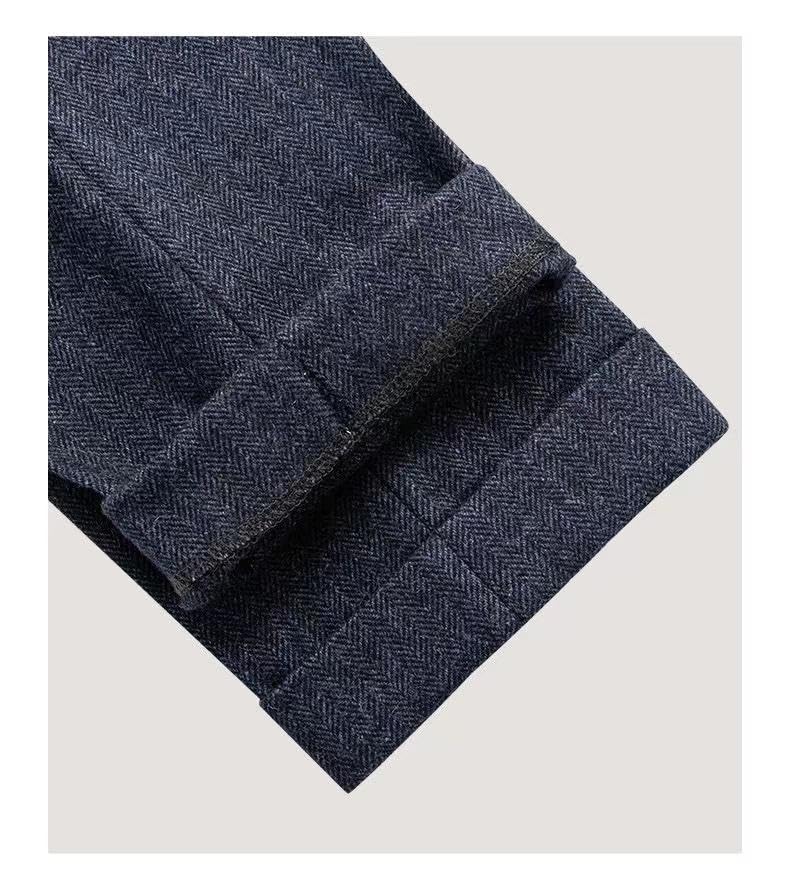 Men's Herringbone Tweed Pants Vintage Dress Trousers Regular Fit3