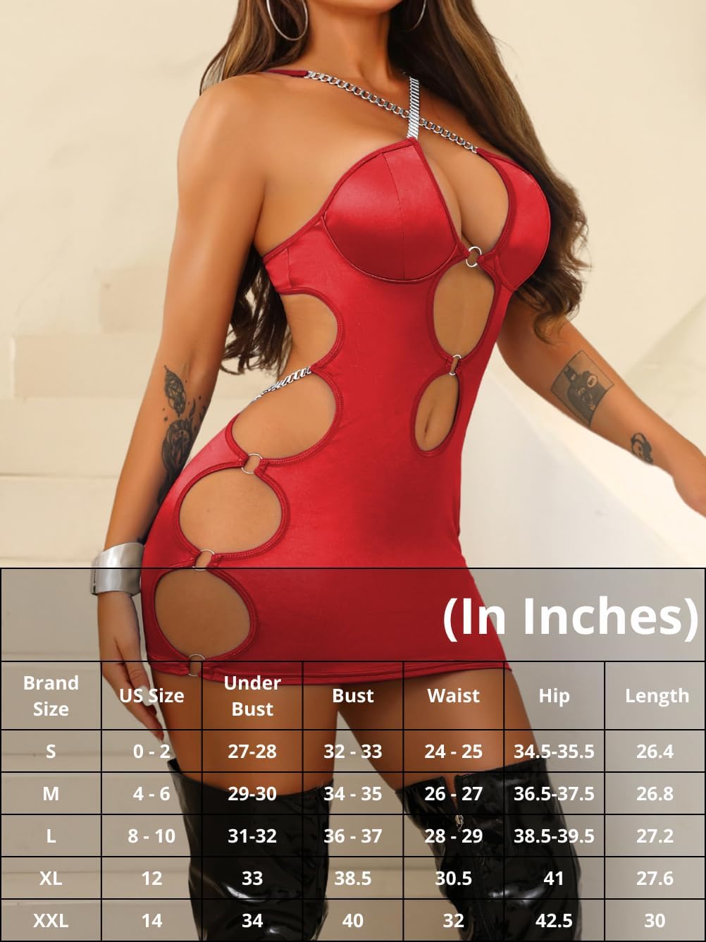 Kaei&Shi Sexy Deep V Cut Out Halter Bodycon Mini Dress,Vegas Date Night Club Outfits for Women Birthday Party - Image 7