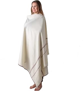 Meditation or Prayer Shawl or Plain Blanket, Wool Shawl/Wrap, Oversize Scarf. Unisex