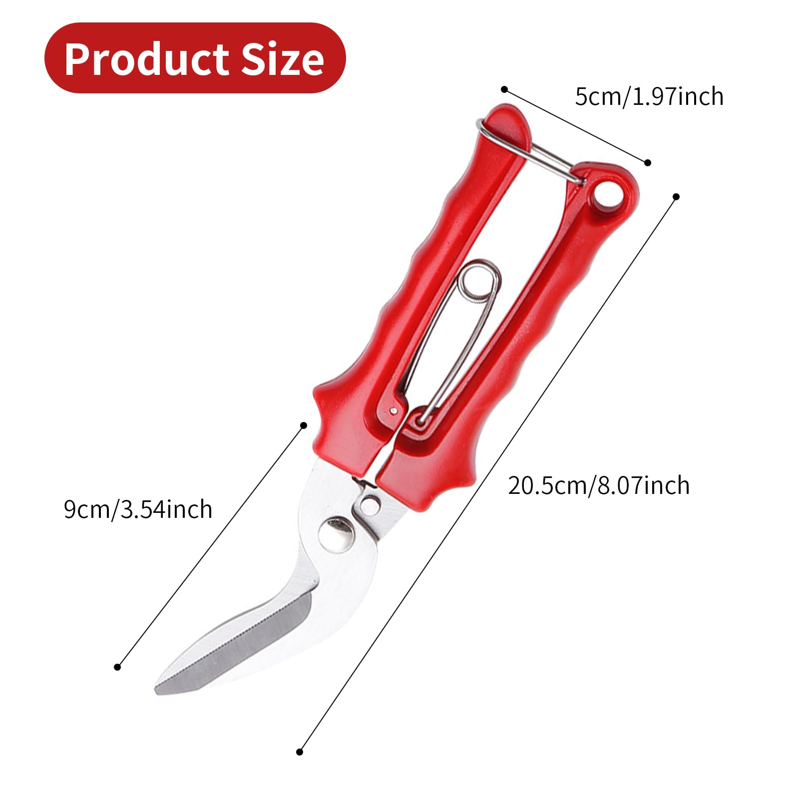 Heavy Duty Scissors, Stainless Steel Sharp Blade, Ideal for Cutting Carpet Cardboard, Fabric, Leather, and Metal Wire - Image 2