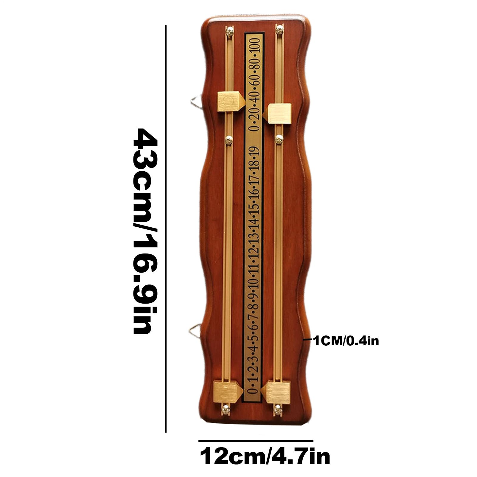 Generisch Shuffleboard, segnapunti da biliardo per giochi, tavola in metallo e ad alta densità con display di facile lettura, funzione trasparente riutilizzabile, uso per due giocatori, per calcio e