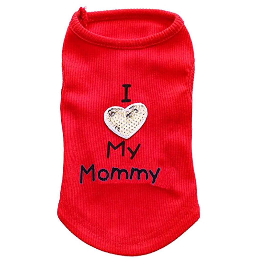 I Love My Mom Mommy Dad Daddy Dog Shirt - Small Puppy Dogs T Shirts