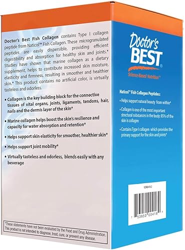 Miniatura 3 de Doctor's Best Colágeno de pescado con colágeno de pescado Naticol, soporta la piel, uñas, articulaciones, paquete de 30 barras de polvo