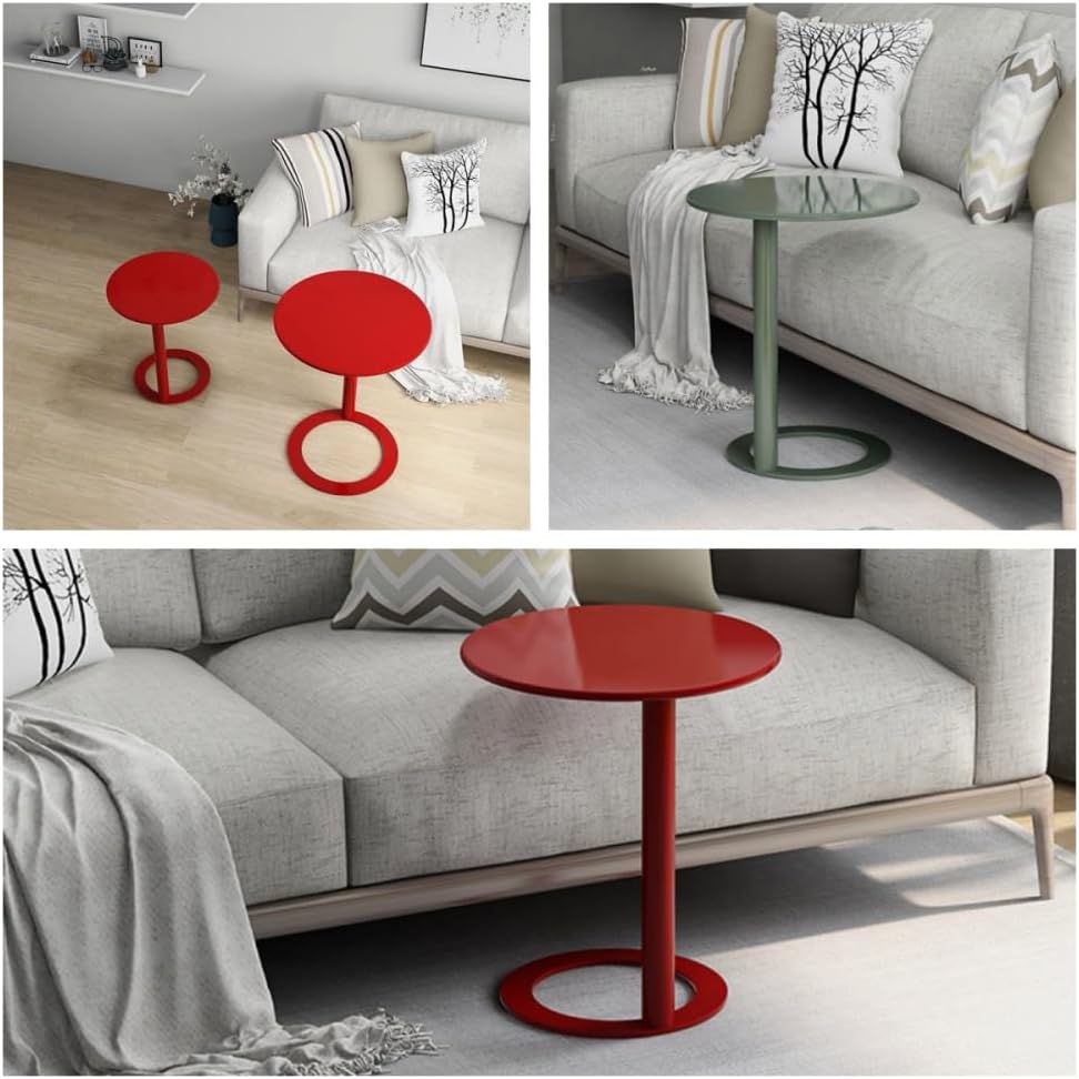 YQW サイドテーブル 丸型 、北欧サイドテーブル 、 一人暮らし 食卓 ラウンドテーブル ダイニング 円卓組立簡単 コンパクト 軽