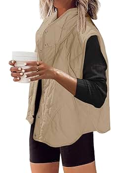SENSERISE Womens Puffer Vest Quilted Vests Oversized