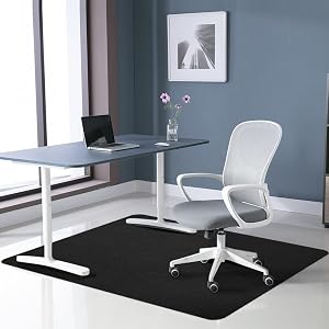 Office Chair mat for Hardwood Floor - Large Non-Slip Desk Chair Mat, Under Desk Rug, Protects Hardwood and Tile Floors, Reduces Noise (Black, 36X48 in)