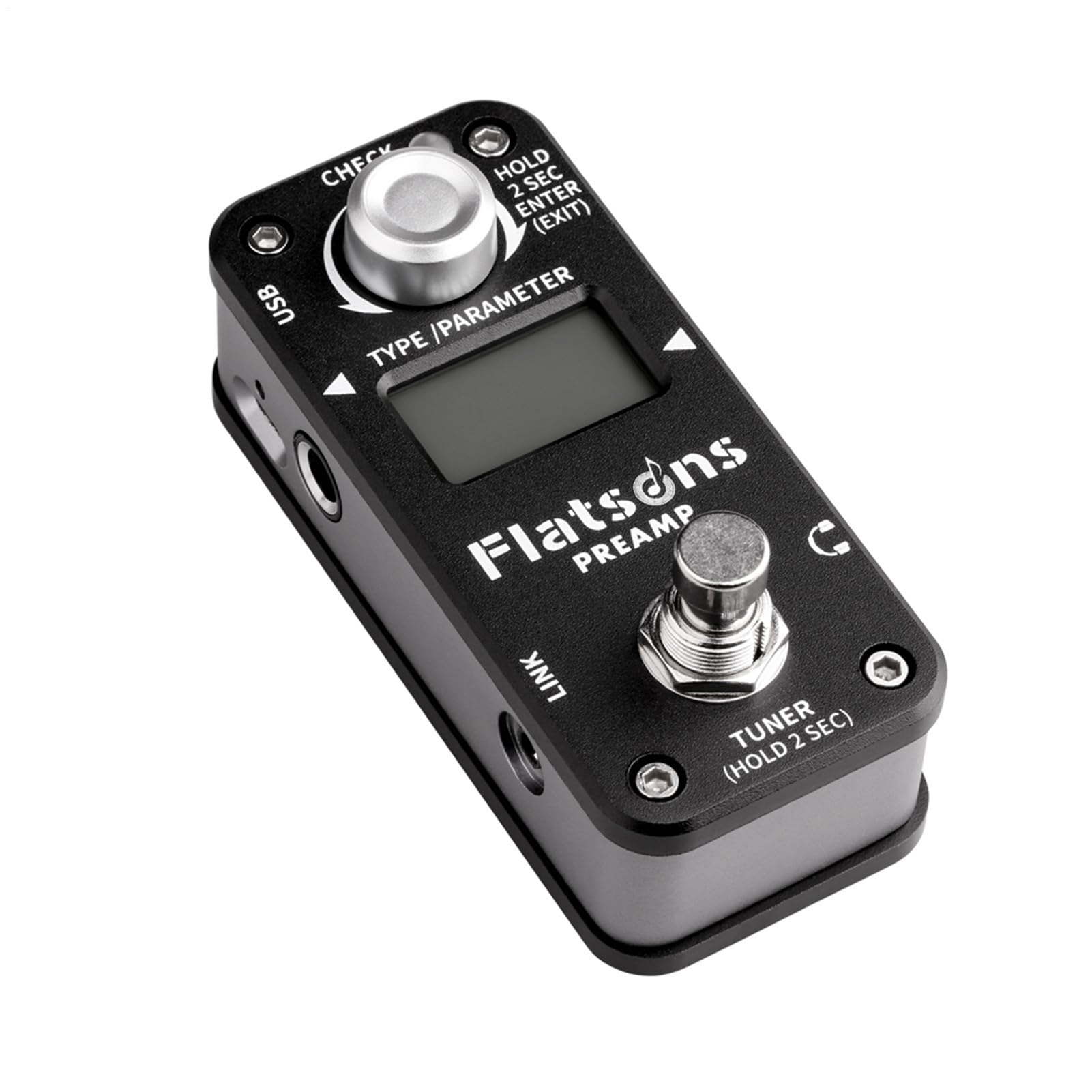 Pedali per chitarra Distortion - Pedale compressore | Lega di alluminio | Distortionn Peddal, ricarica USB per Reverb Hall Spring Room | Pedale analogico per chitarra con indicatore LED